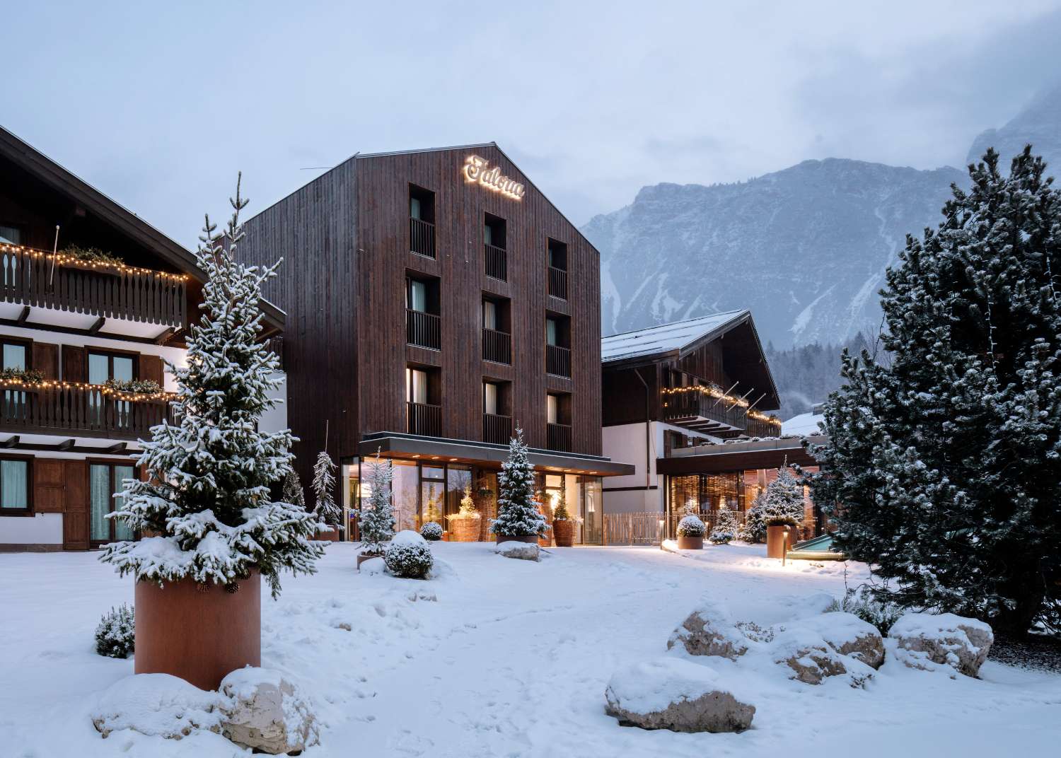 Faloria exterior in winter, Cortina d'Ampezzo